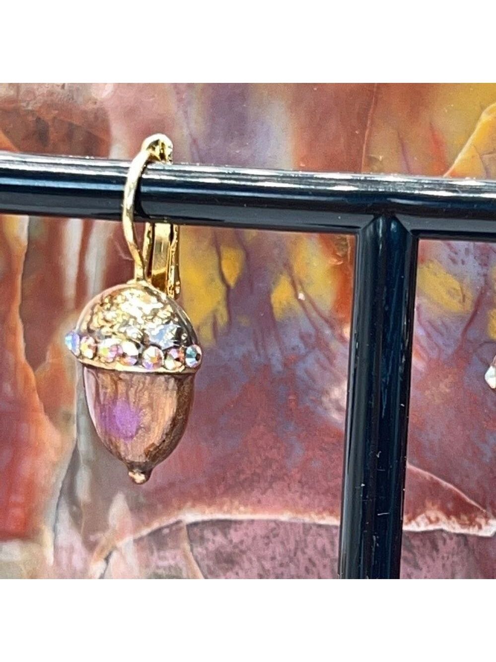 Kirks Folly Autumn Fantasy Wild Acorn Lever-back Earrings